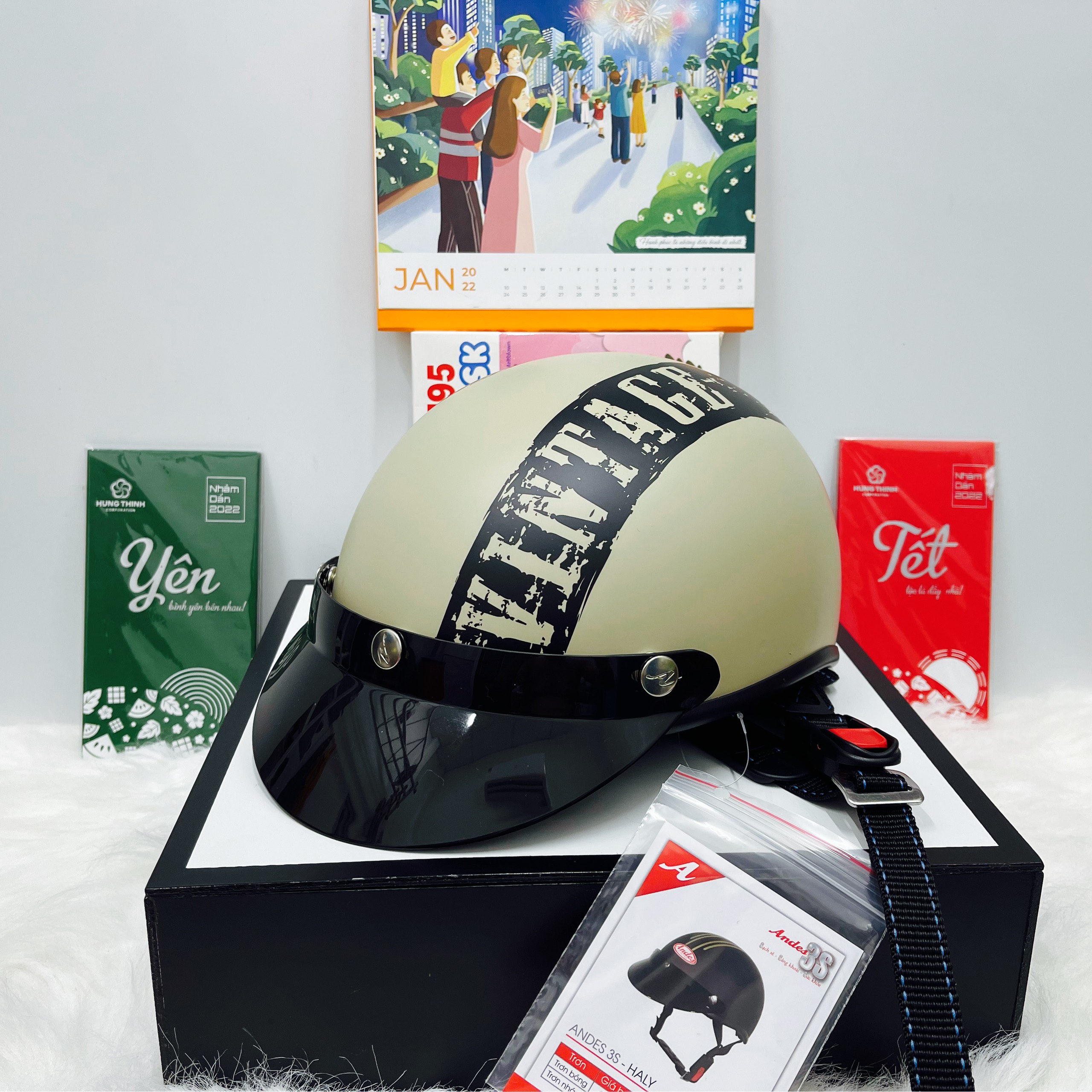 Mũ Bảo Hiểm ANDES HALY/Bảo Hành 12 Tháng