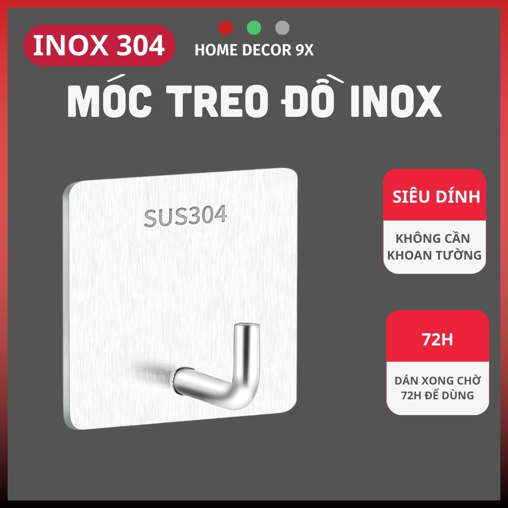 Móc Treo Tường Inox 304,Treo Đồ Đa Năng, TreoThớt Siêu Chắc Chắn