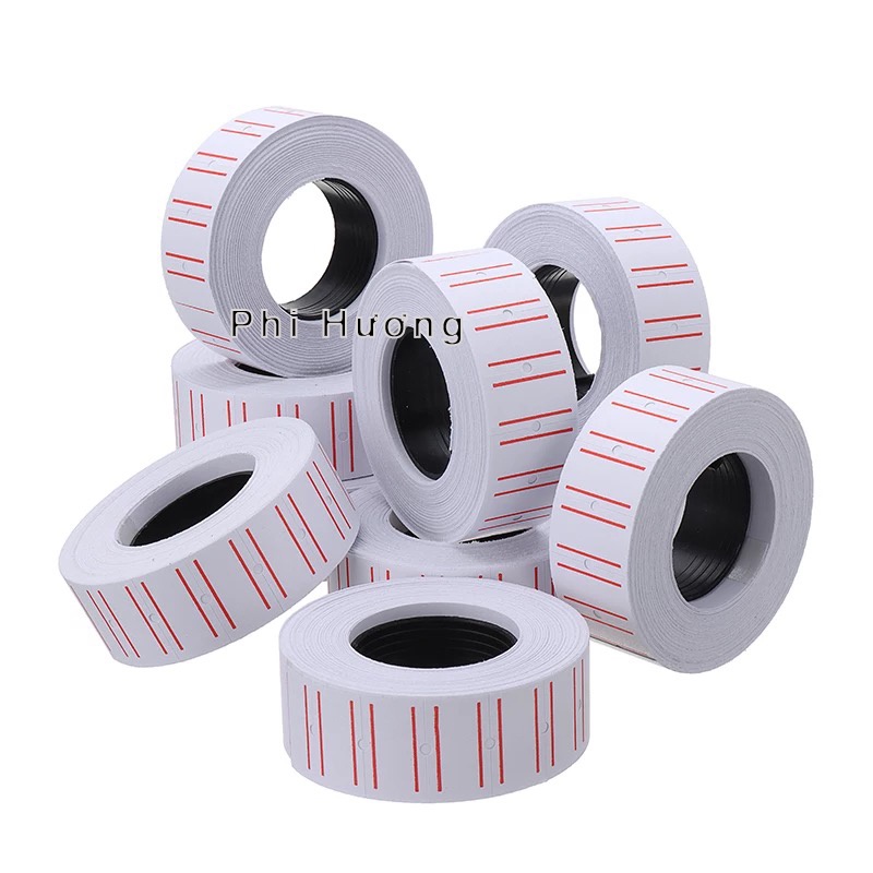 2 cuộn tem dán giá, giấy nhãn bấm giá