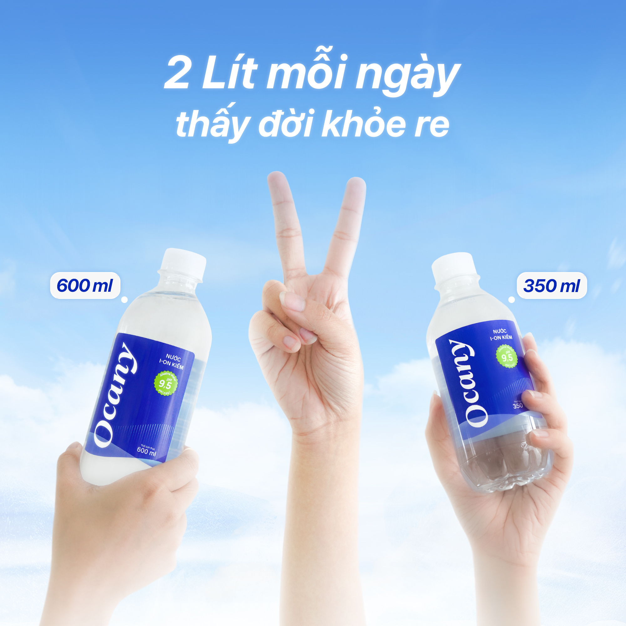 Ocany alkaline ionized drinking water 350ml bottle
