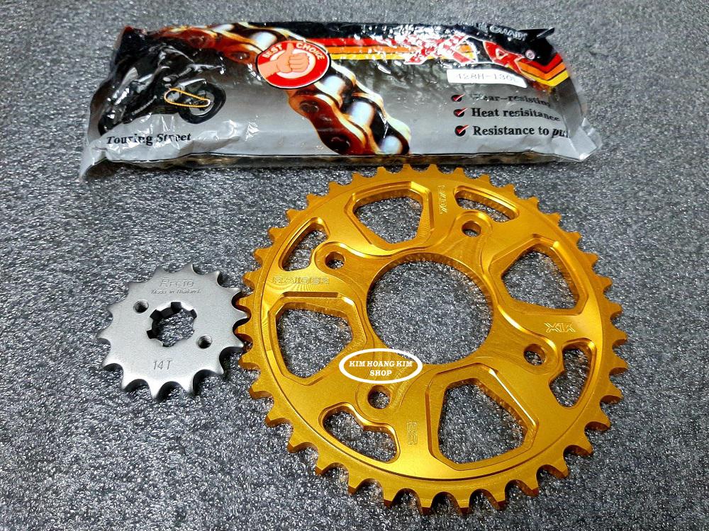 Nhông sên đĩa Vàng X1R 10 li dành cho Raider,Satria Fi