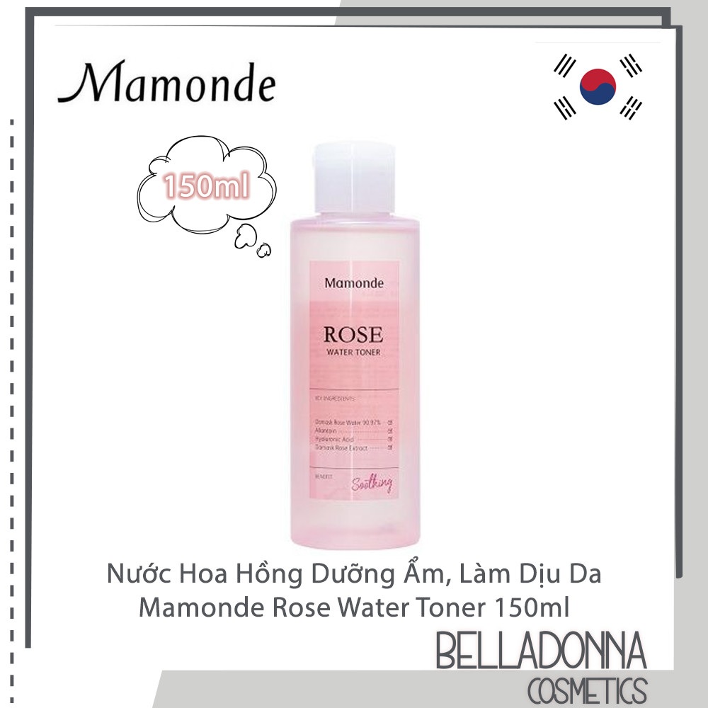 Nước Hoa Hồng Dưỡng Ẩm, Làm Dịu Da Mamonde Rose Water Toner [3 Size]