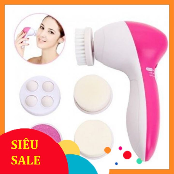 [Dale sốc] Máy rửa mặt massage 5in1