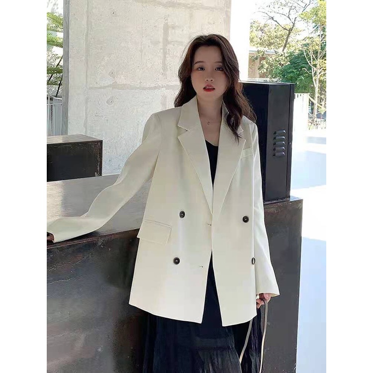 Áo khoác blazer nữ áo khoác nữ áo blazer 4 nút blazer dáng rộng thời trang - bla22013 - blazersaigon