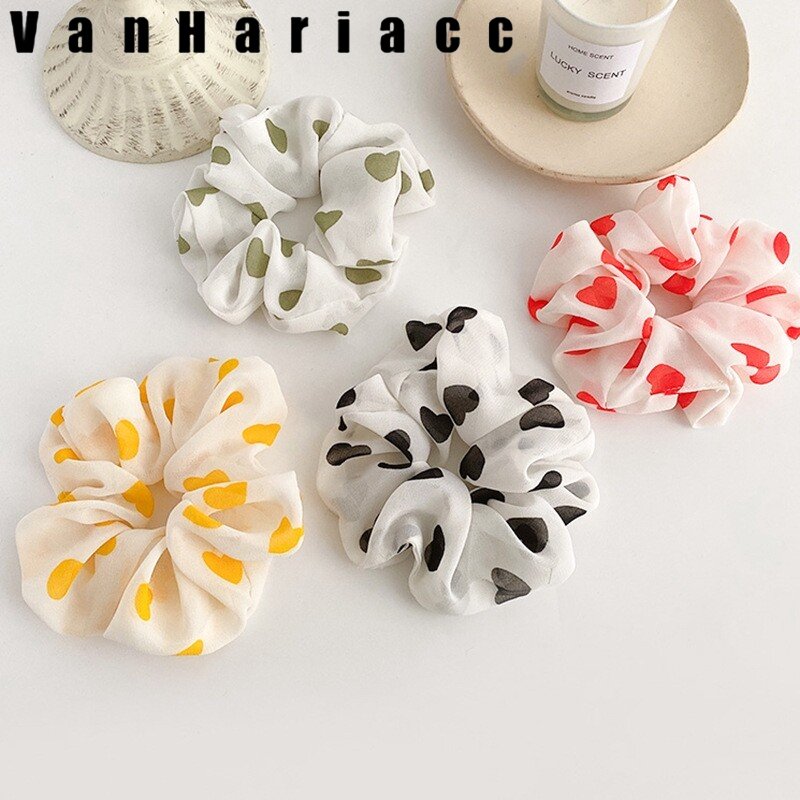 Chiffon Hair Band With Cute Heart Printed
