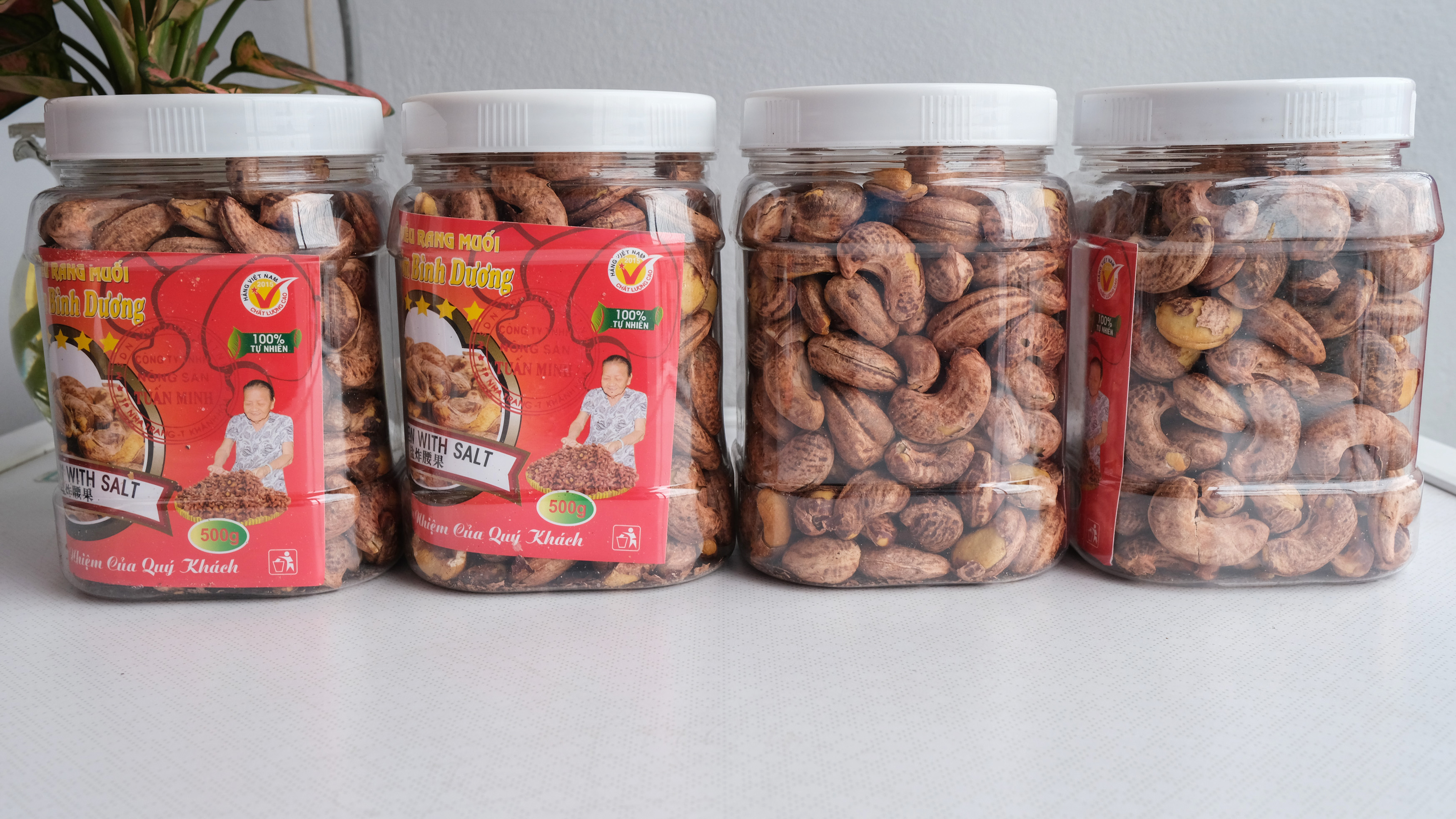 500gr Hạt điều rang muối Bình Phước - Hàng nguyên hạt, vỏ lụa