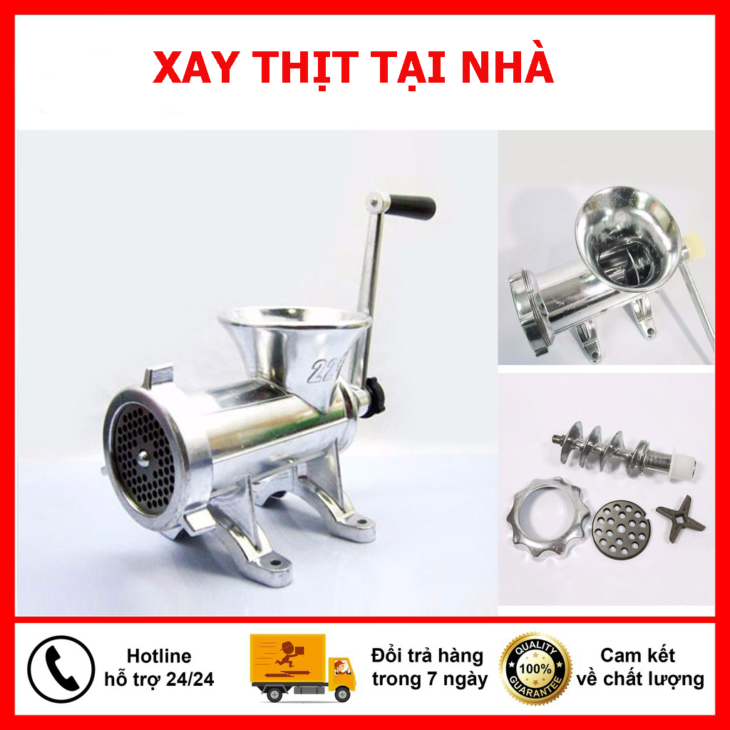 [ BẢO HÀNH 12 THÁNG ]  Máy xay thịt, xay cá cầm tay bằng INOX cao cấp, xay nhuyễn thức ăn tiện dụng cho gia đình