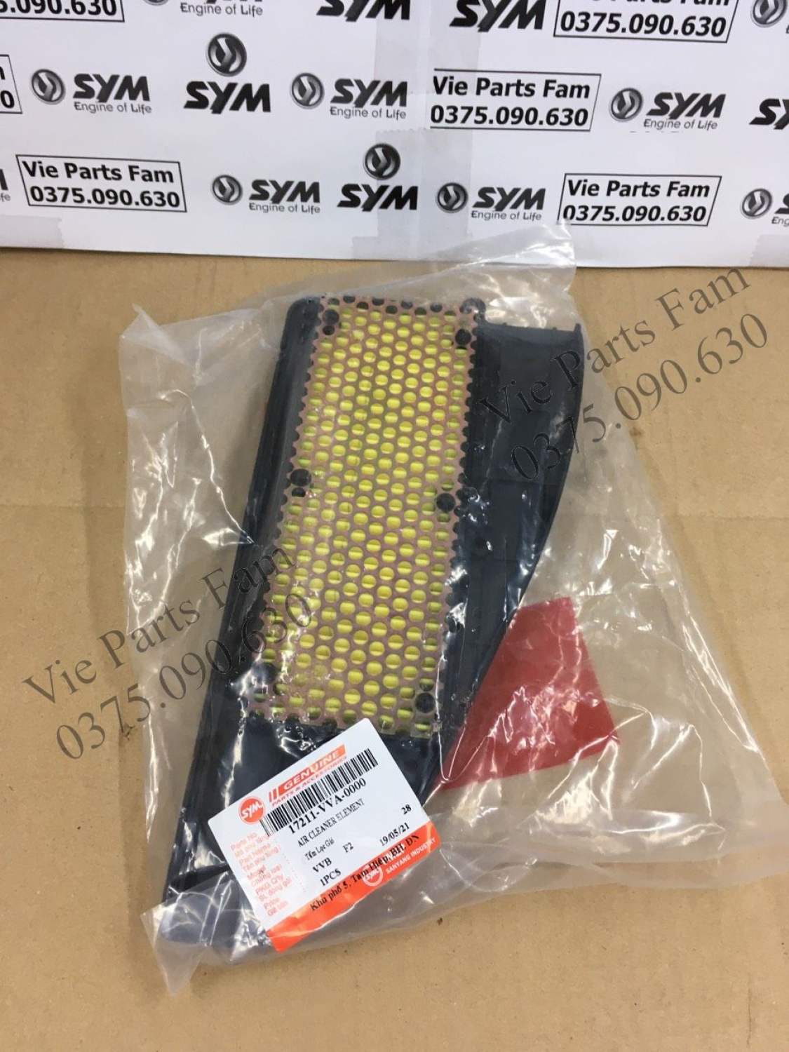 Lọc gió xe máy Shark SYM, hàng din SYM mới 100%