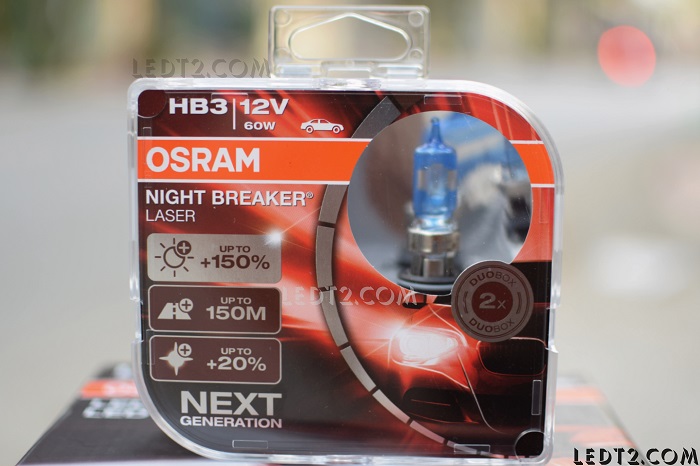 [LEDT2 ISOP] Đèn pha Halogen Osram Night Breaker Laser +150%