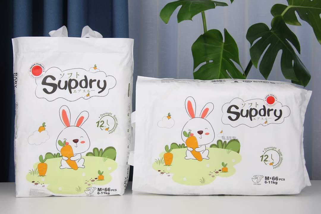 Bỉm/ Tã dán/ Supdry Siêu Mỏng, Siêu Nhẹ, Siêu Thấm cho mùa hè