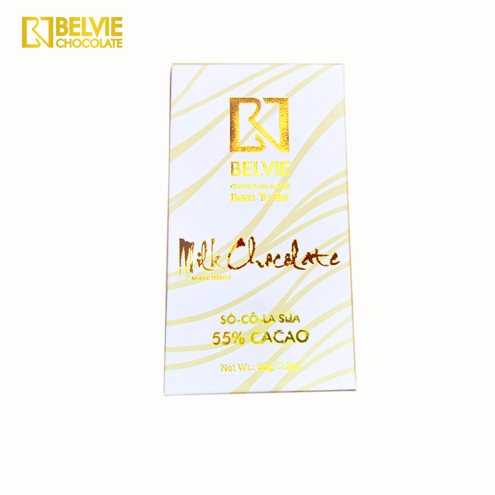 Belvie Milk Chocolate 55% cacao, 80gr