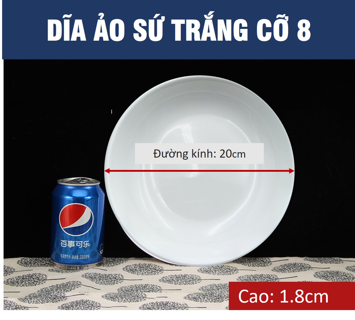 DĨA TRÒN ẢO SỨ TRẮNG – ĐỦ SIZE (CỠ 6,7,8,9)