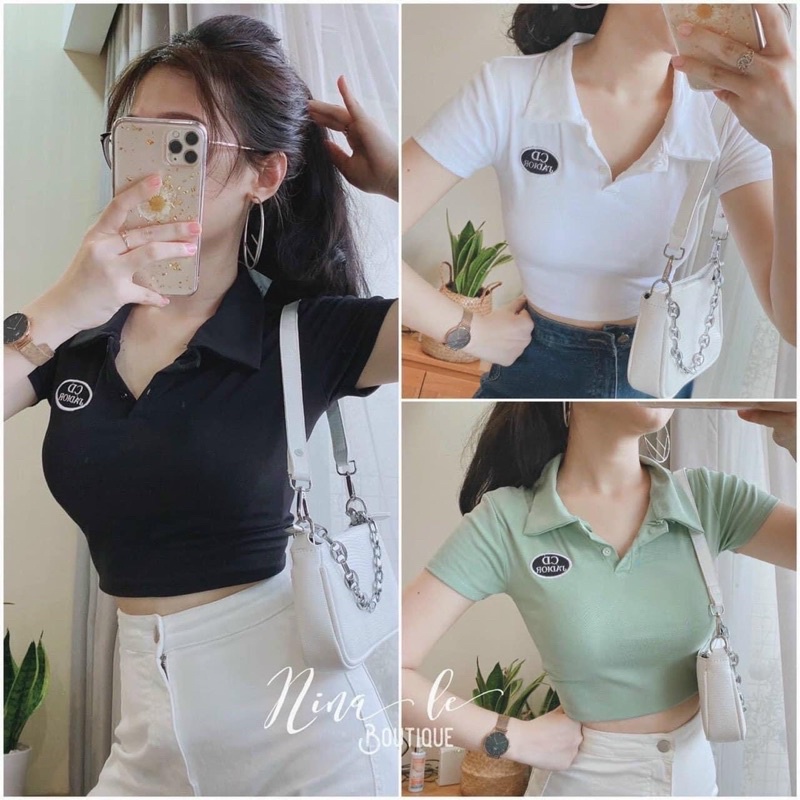 ÁO CROPTOP PETTER THÊU LOGO 💕