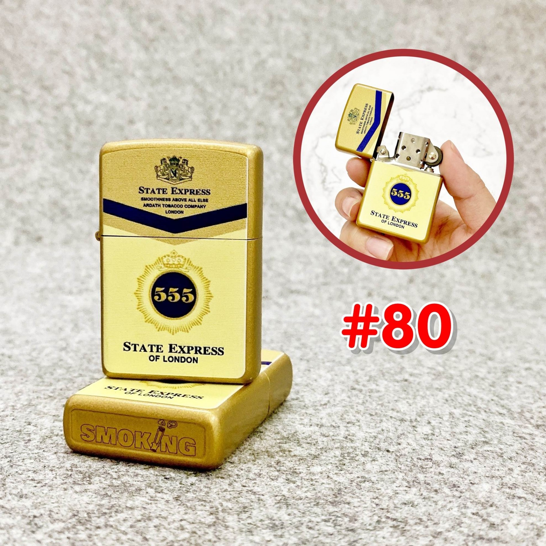BẬT LỬA ZIPPO 2 MẶT HÌNH GÓI T_H_U_Ố_C L_Á CÁC KIỂU (XÀI XĂNG)