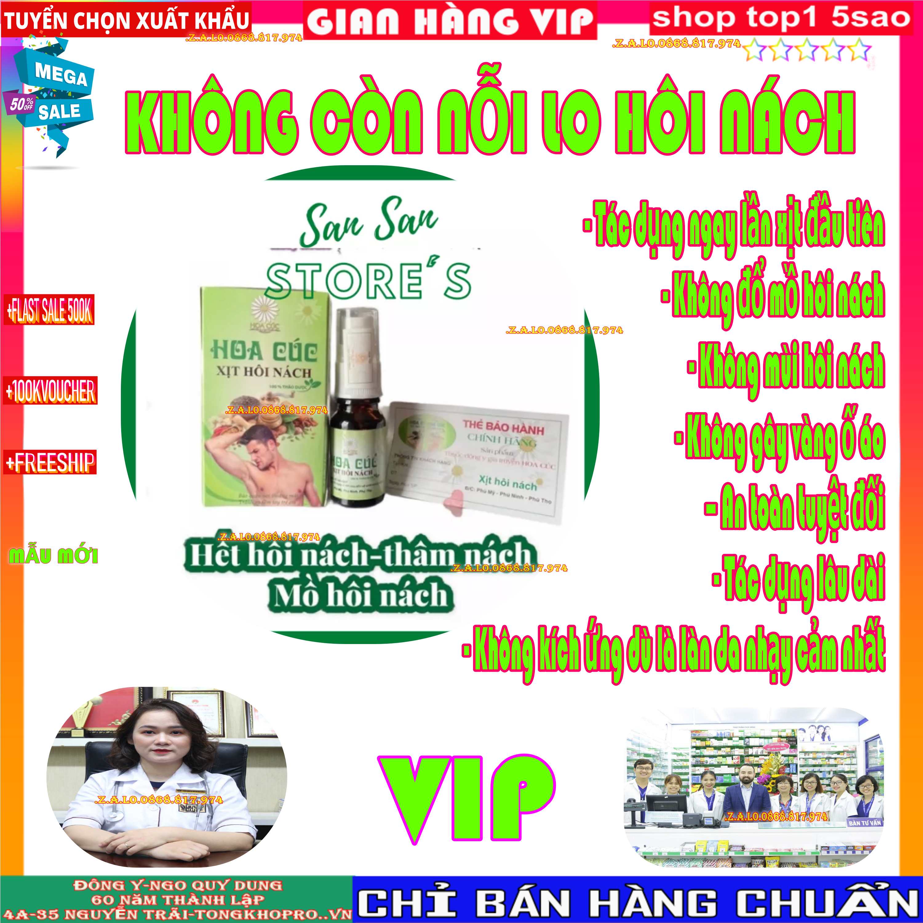 XỊT Hôi-NáCH Hoa Cúc  Cho Mọi Lứa Tuổi - KHỬ MÙI HÔI NÁCH-AN TOÀN-HIỆU QUẢ-TIỆN LỢI ( sp BÁN CHẠY  ) XHNTH 1.1