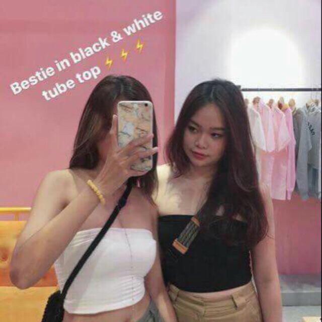 Áo ống thun body phối đồ