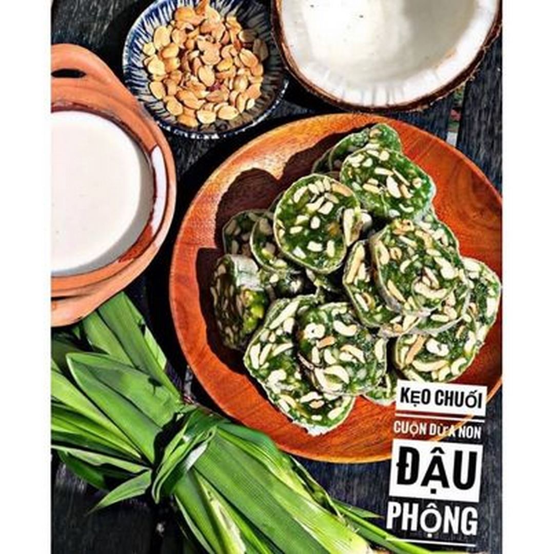 Kẹo Chuối Cuộn Lá Dứa - Siêu Ngon 100G