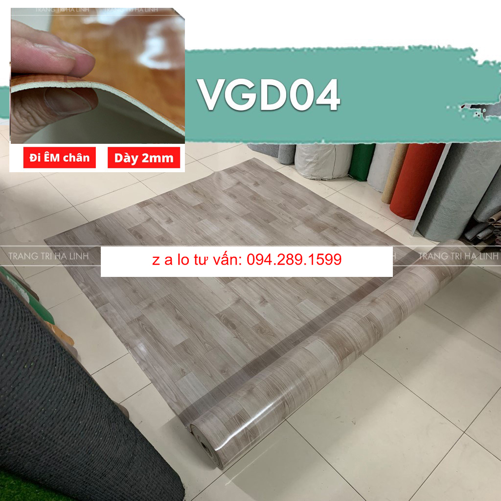 2m2 thảm trải sàn 2m x 1m,- thảm nhựa trải sàn vân gỗ dày 1mm - 2mm