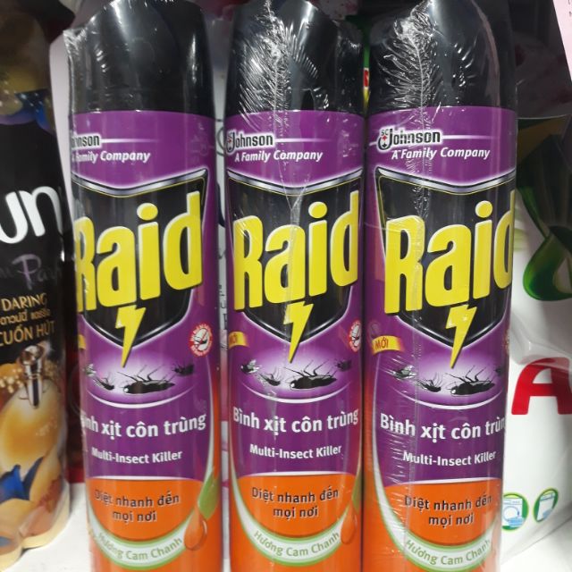 Combo 2 Bình xịt côn trùng Raid Hương Cam & Chanh 600MLX2
