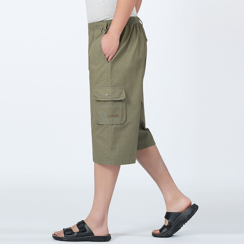 Quần lửng mặc nhà chất liệu Kaki cho bố