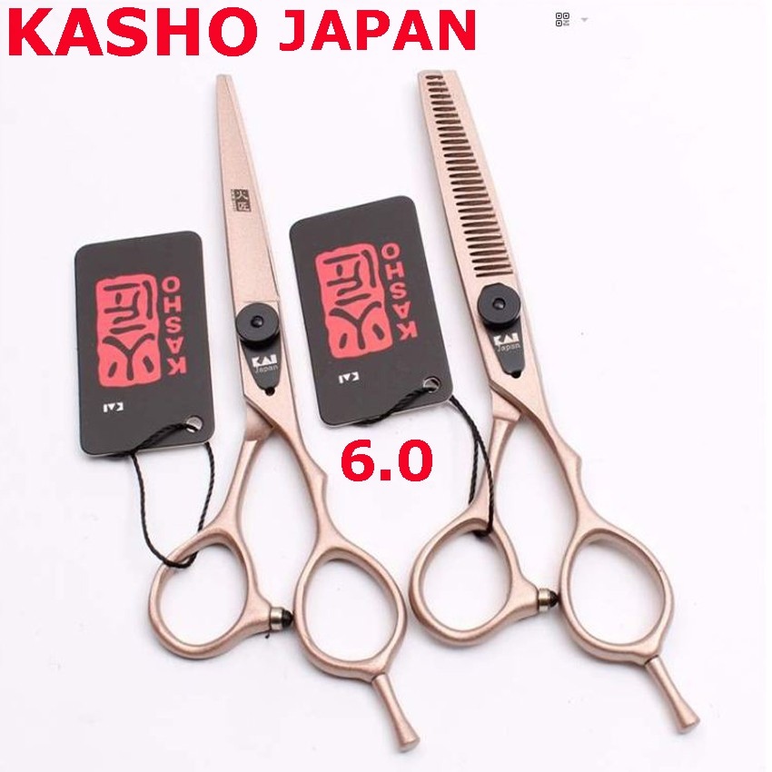 ☜▩❧  Bộ kéo cắt tóc nam cao cấp chuyên nghiệp Nhật Bản xịn nhập khẩu Kai Kasho K1 ( Mua một bộ kéo được tặng bao da 2lược)