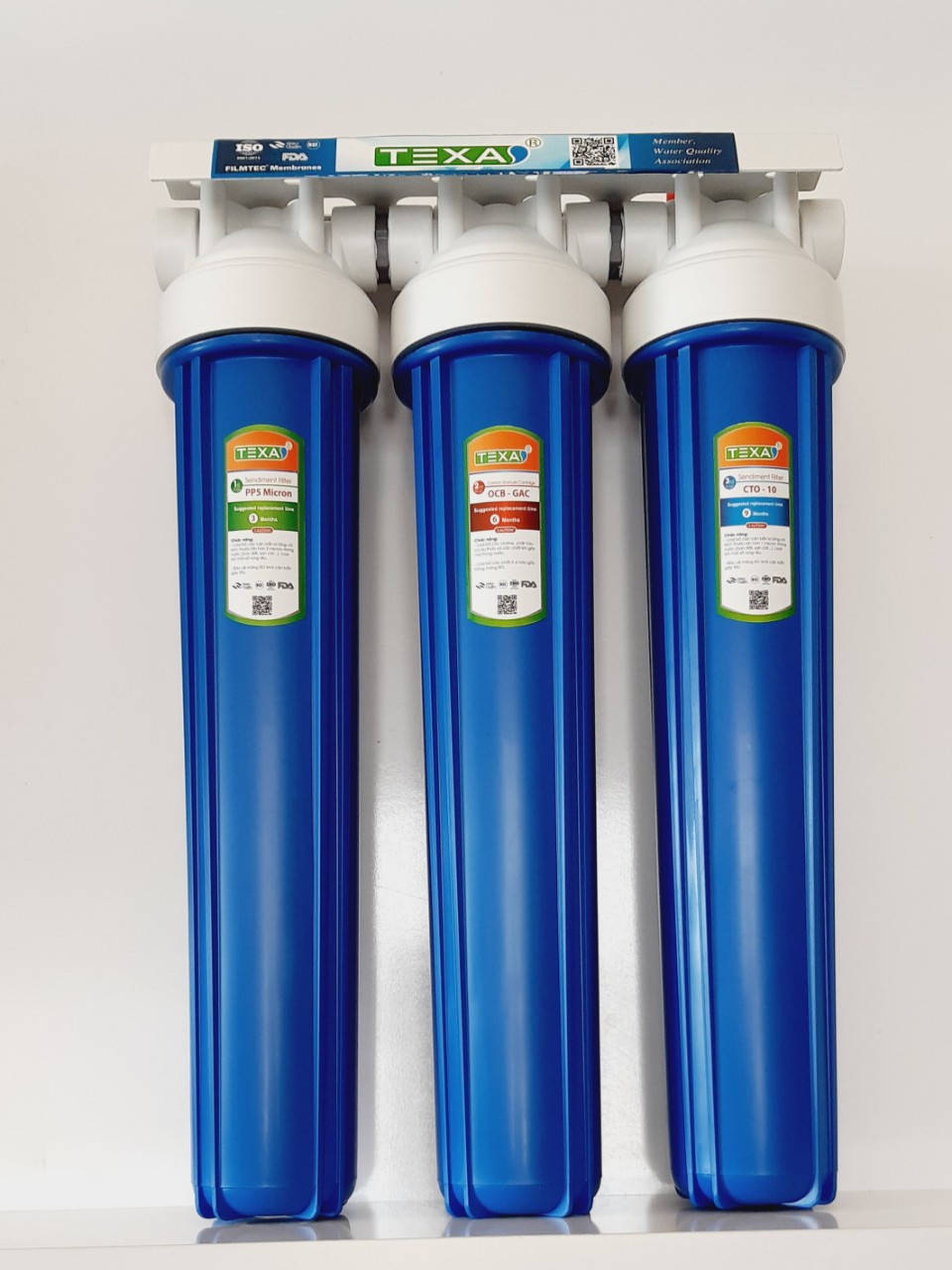 Bộ lọc sinh hoạt 3 cốc xanh 20 inch