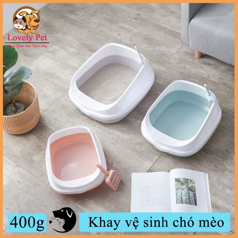 [HCM]Khay vệ sinh cho Mèo loại nhỏtặng kèm xẻng - Khay vệ sinh