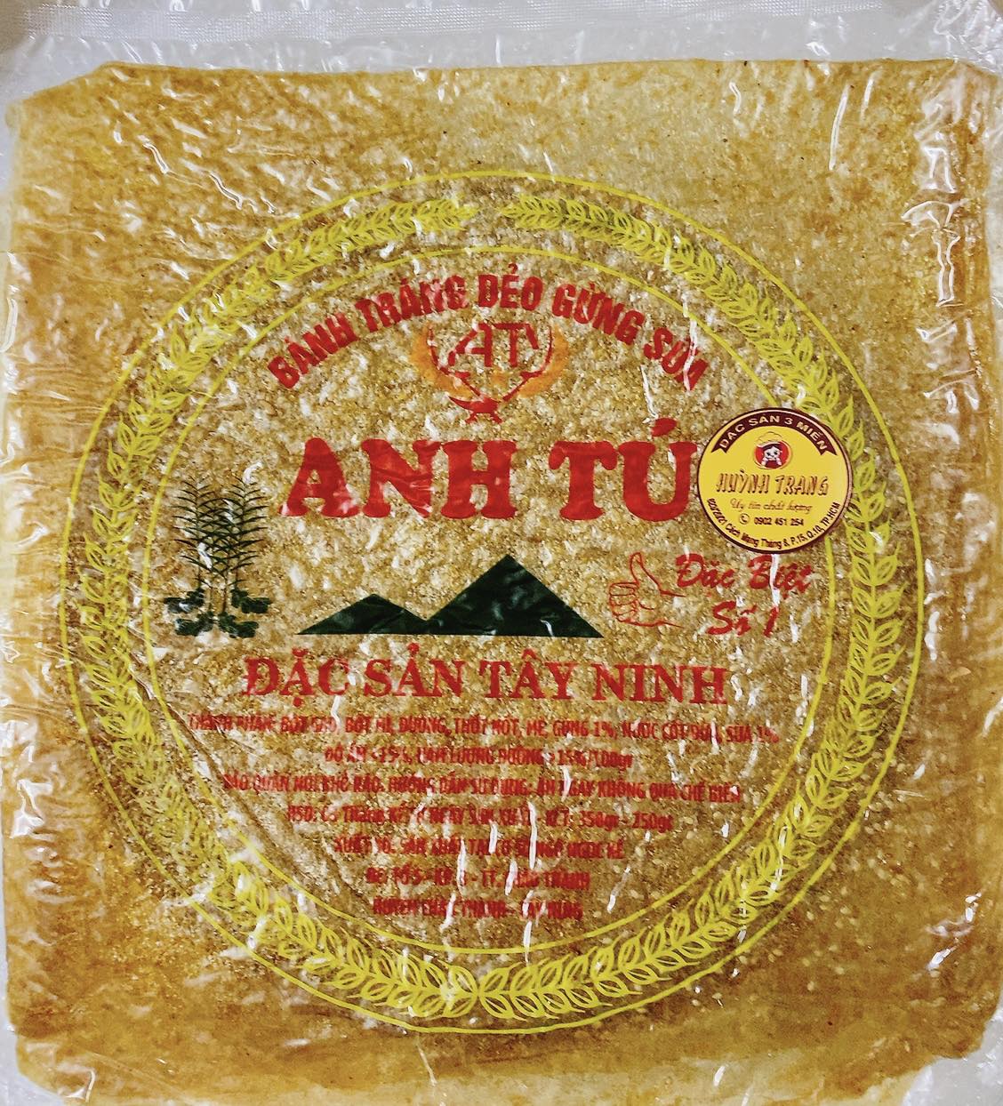 Bánh tráng dẻo gừng anh tú tây ninh 350g dẻo ngon