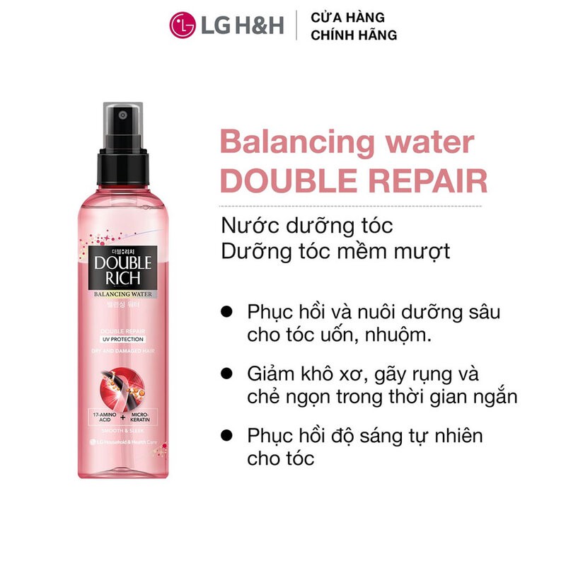 Xịt dưỡng tóc Double Rich 120ml/ 250ml Balancing Water Repair