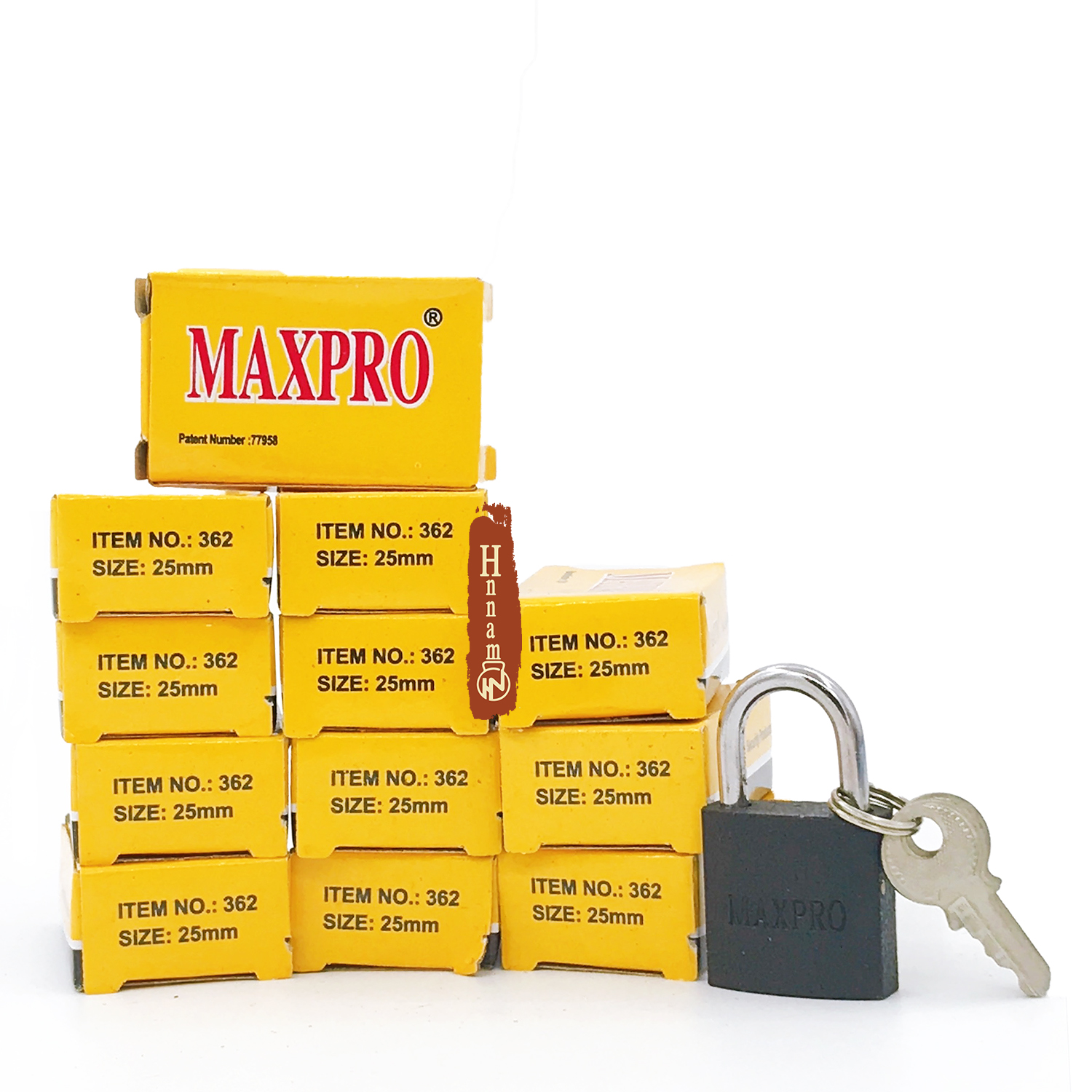 Ổ Khóa hành lý MAXPRO Đen Top Security Products | Size 25 mm với 3 chìa linh hoạt - giải pháp an toàn cho vali ,balo ,túi xách của bạn
