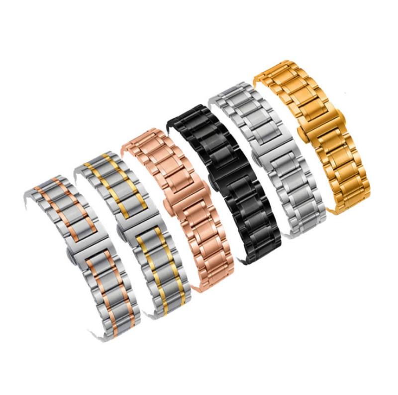[HCM]Dây đeo đồng hồ thép không gỉ đúc đặc Size 18 - 20 - 22mm nhiều màu (CÓ ĐẦU BO)