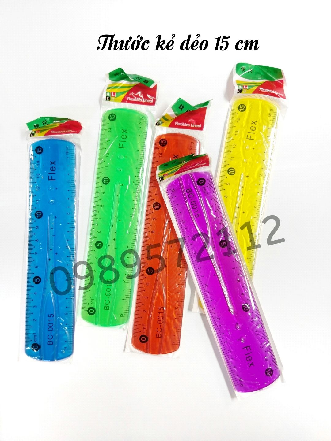 combo 2 cái Thước kẻ dẻo 15cm FLex Bc-0015