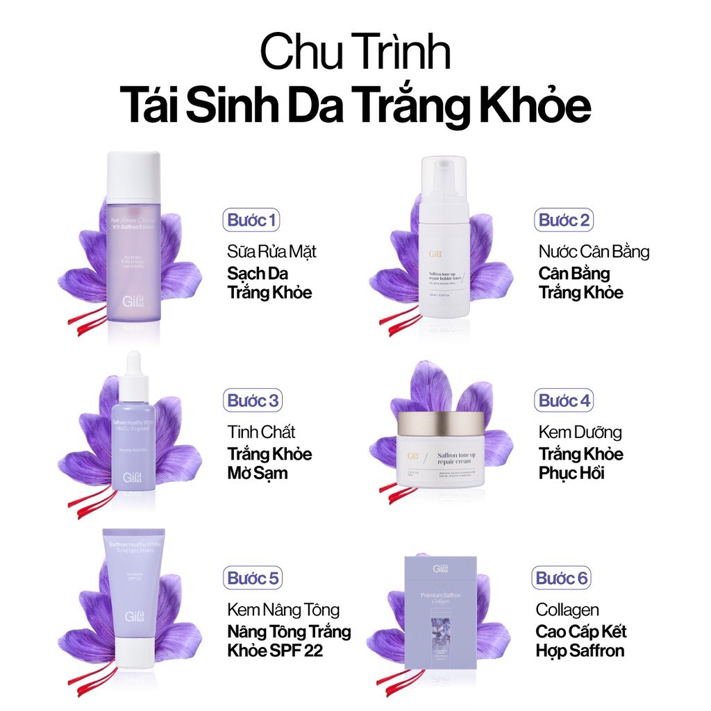 Tinh Chất Đậm Đặc Gilaa Saffron Trắng Khỏe Mờ Sạm 30ml