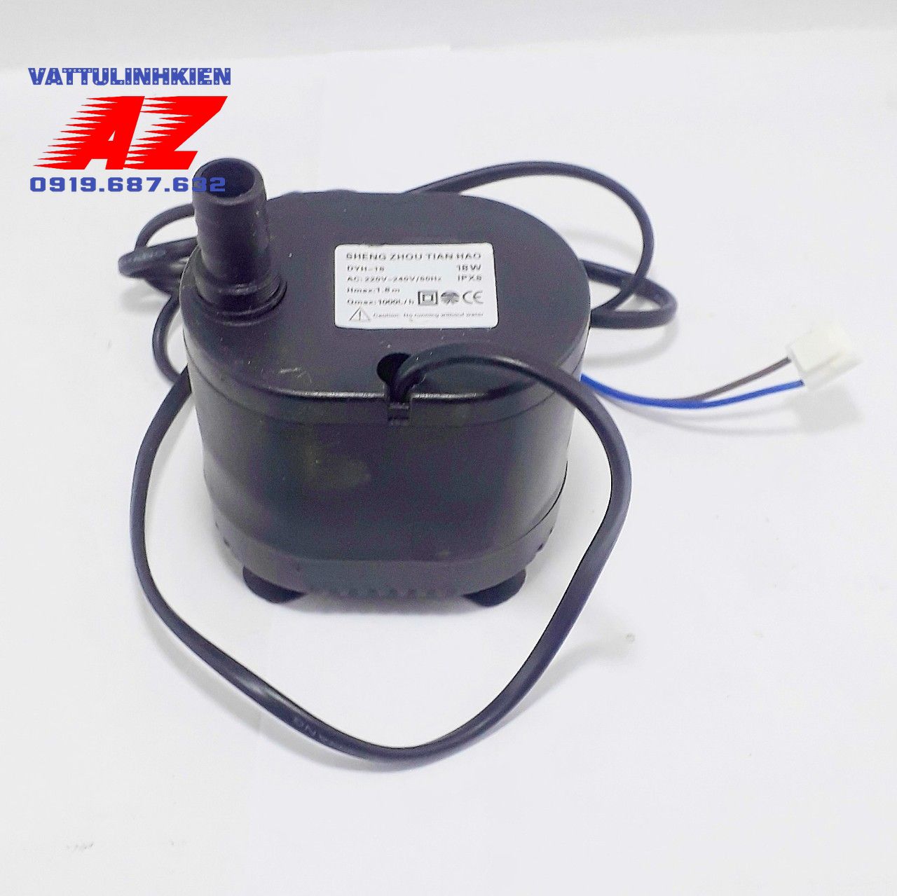 Bơm chìm mini 220v - 18w cho bể cá, quạt hơi nước