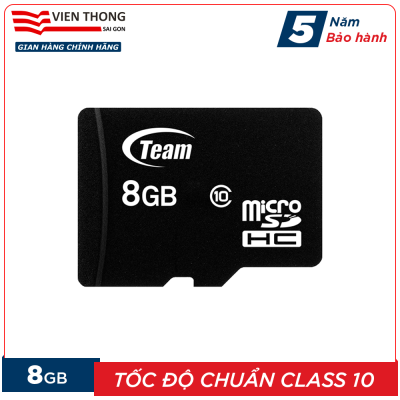 Thẻ nhớ 8GB micro SDHC Team Class 10 - Hãng phân phối chính thức