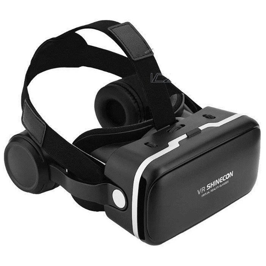 Shinecon 6.0 Vr Glasses Support Watching 3D Movies on Smartphones. Free Bluetooth Game Controller