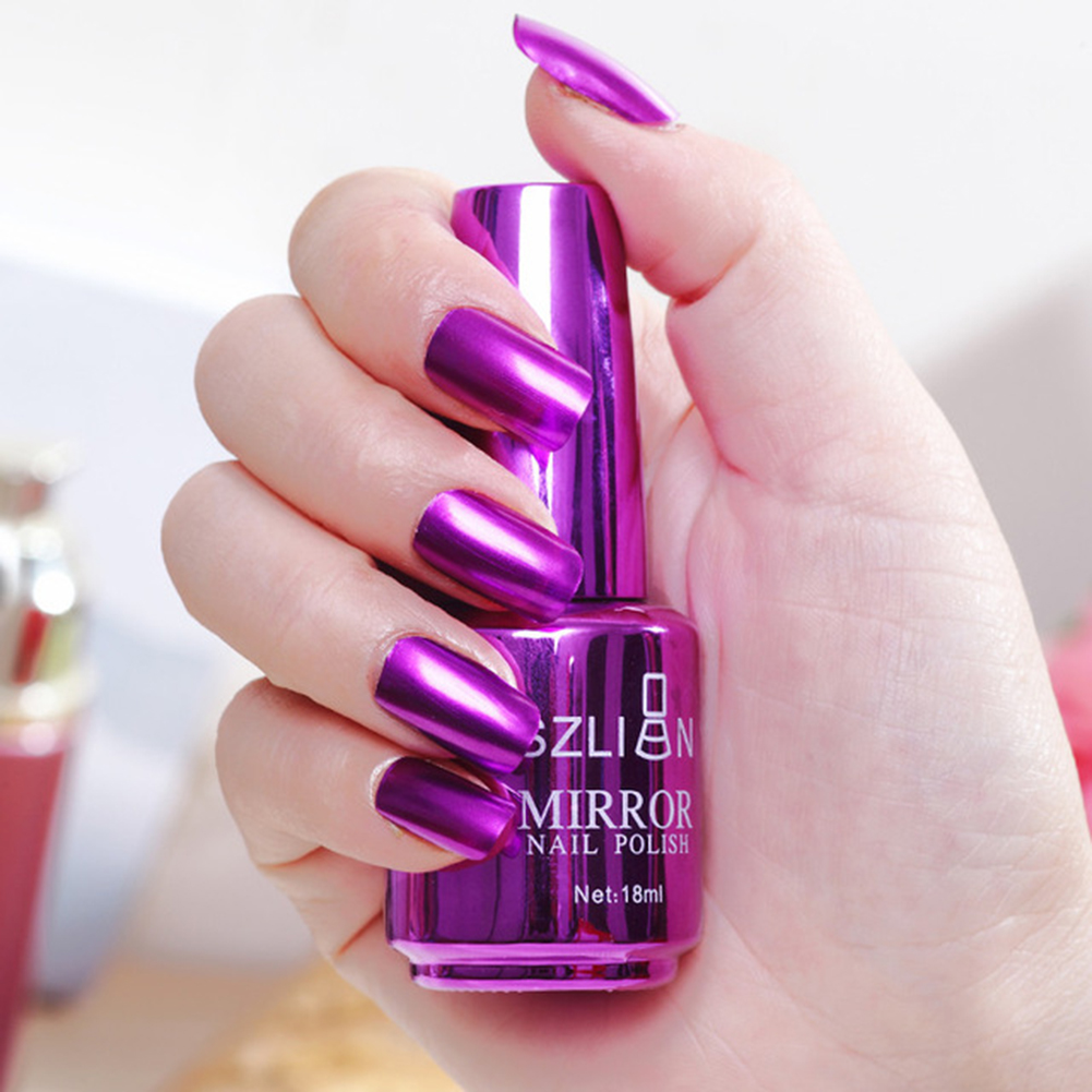 AWEI1 Metallic Nail Polish Magic Mirror Effect Chrome Harmless Long-Lasting Varnish