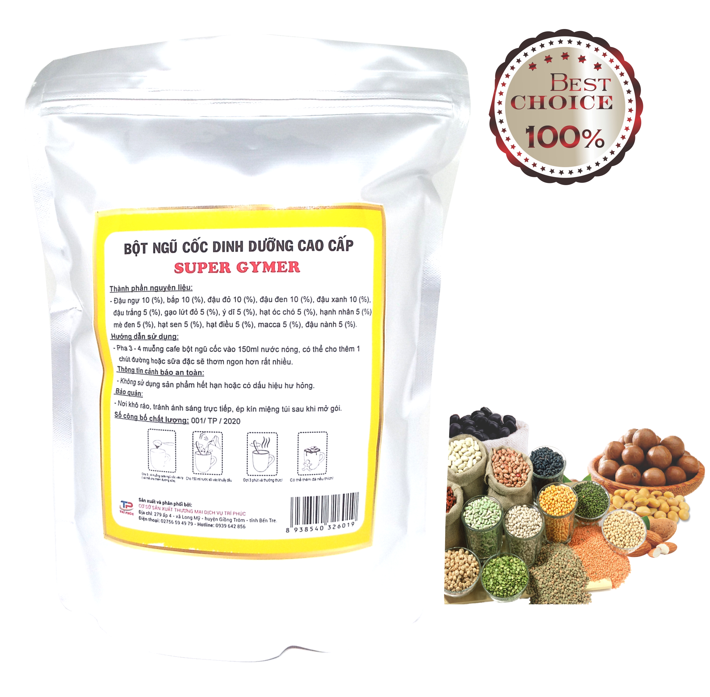Combo 2kg ngũ cốc tập Gym ( mỗi túi 1 kg)
