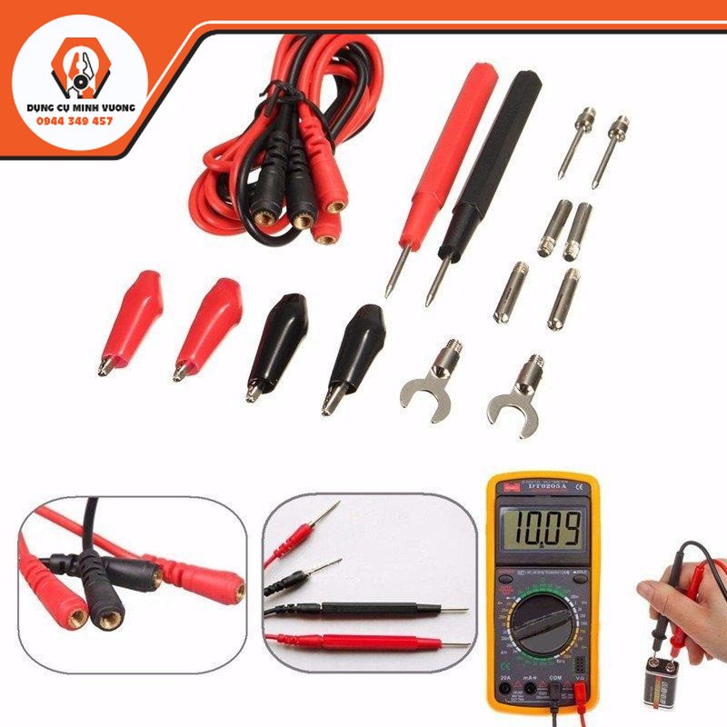 Bộ dụng cụ đo đồng hồ vạn năng 16 món que đo