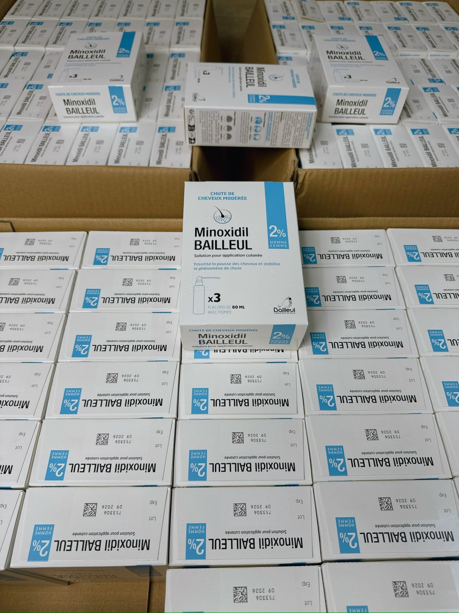 (Nhập khẩu trực tiếp Pháp - Date 2026) Xịt mọc tóc Minoxidil Bailleul 2% NGĂN RỤNG TÓC, KÍCH THÍCH MỌC TÓC [Hộp 3 lọ x 60ml]