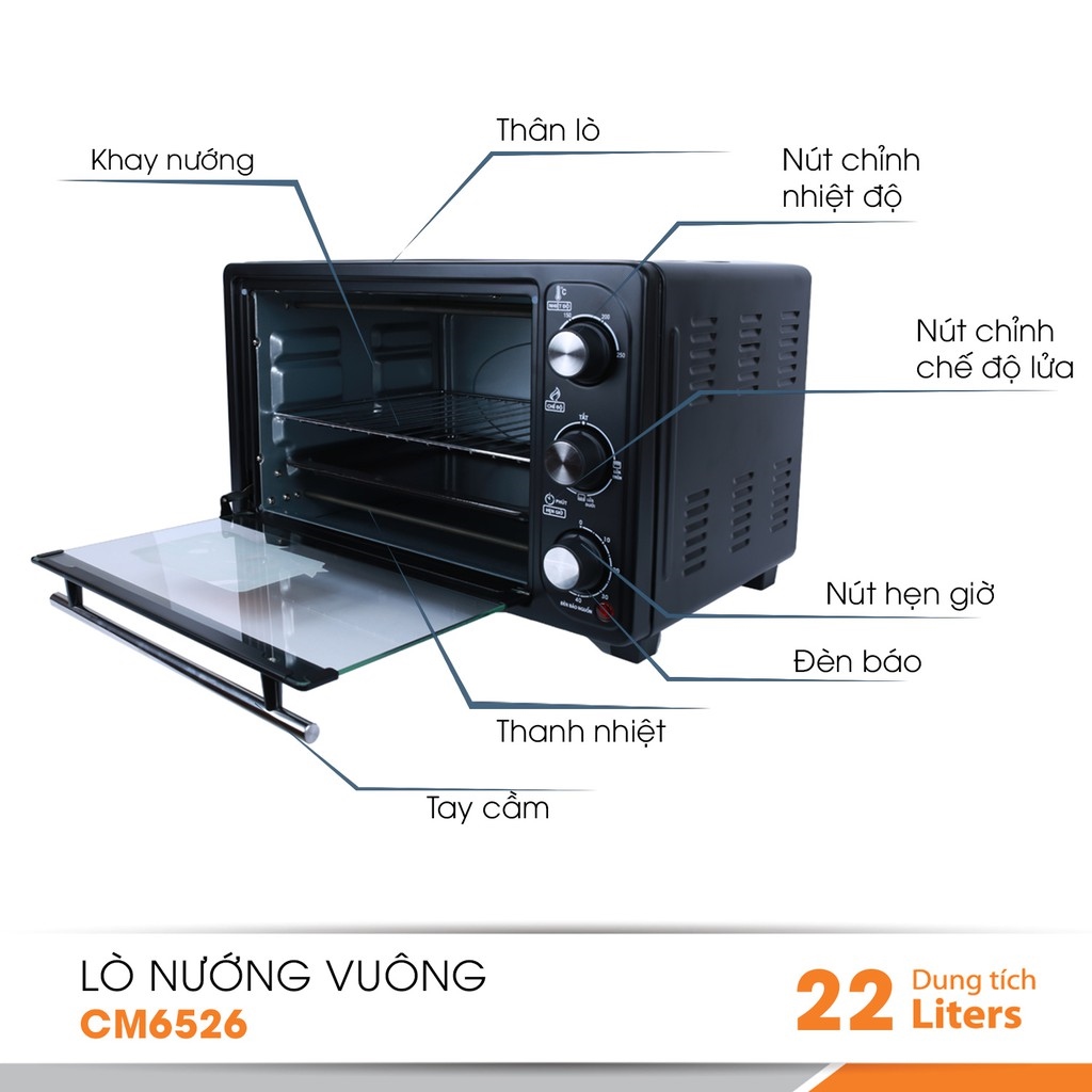 Lò nướng điện 22L Comet CM6526