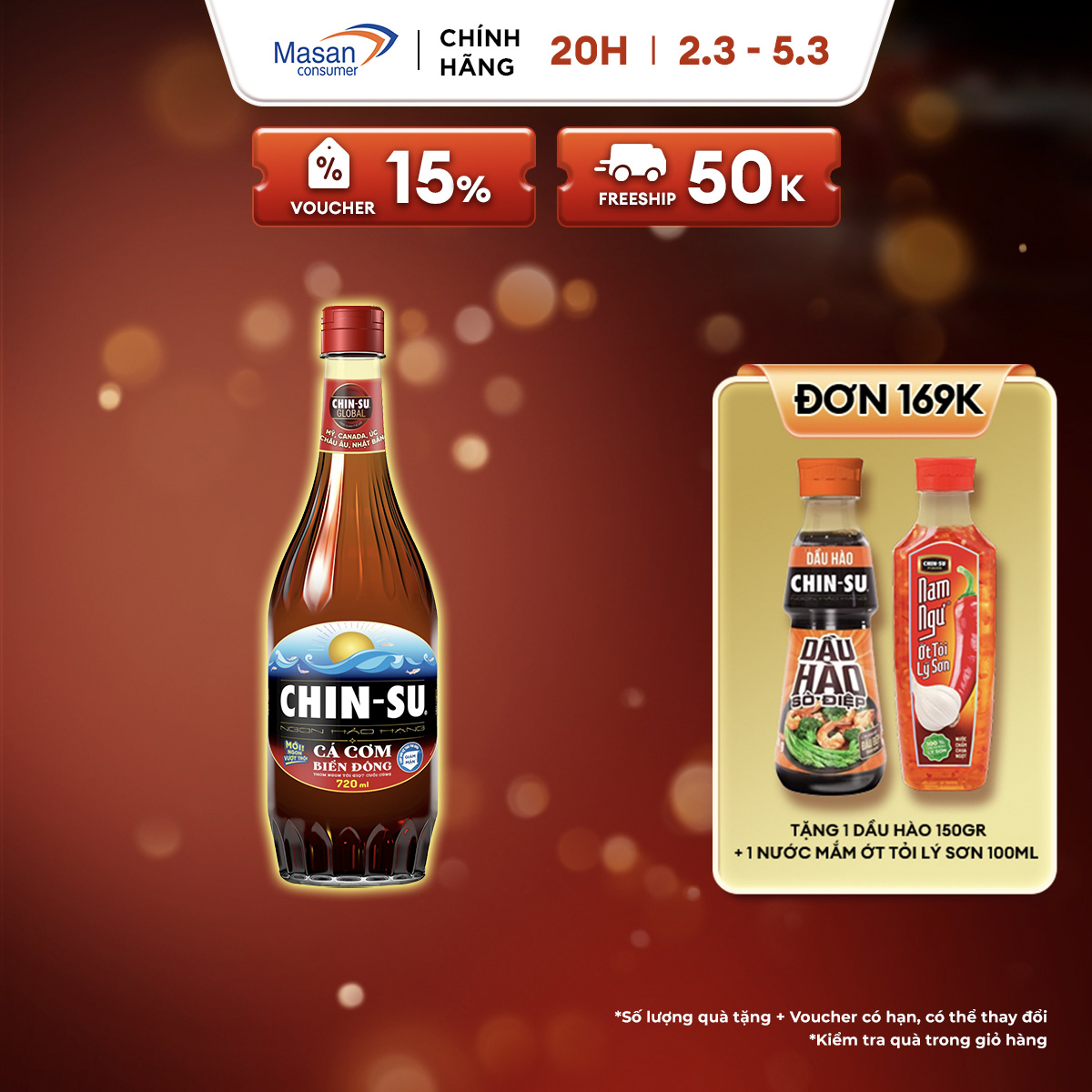Nước Mắm CHIN-SU Cá Cơm Biển Đông Chai 720ml