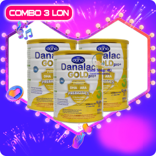 [Combo] Danalac Gold Pro+ số 3 800g - Trẻ từ 1 - 3 tuổi - Chính Hãng thumbnail