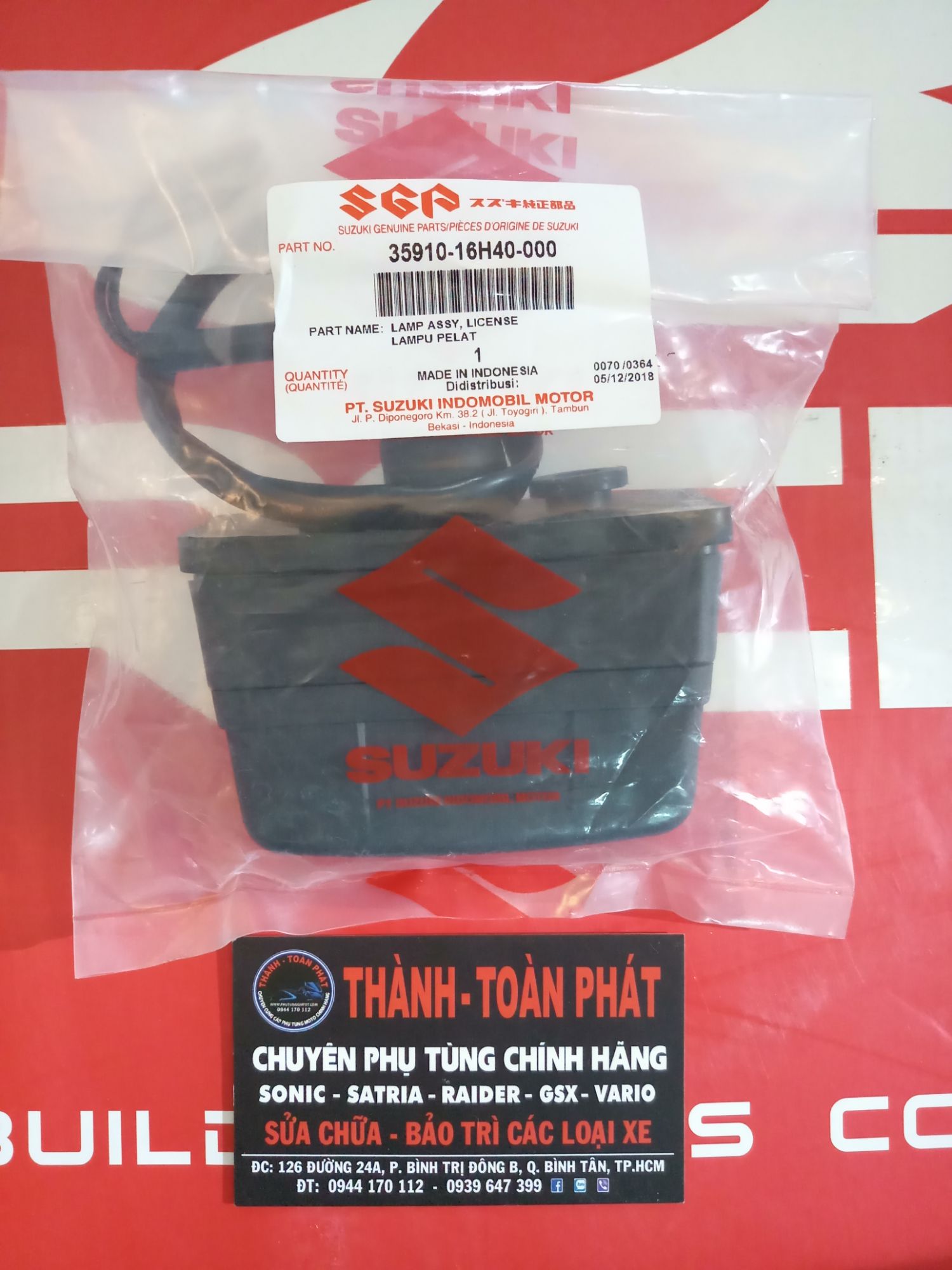 Đèn biển số Satria Fi