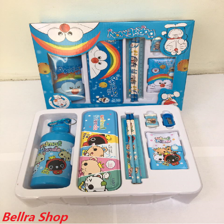 Hộp Dụng Cụ Học Tập 8 Món Cho Bé  Dễ Thương  - BDDHT08