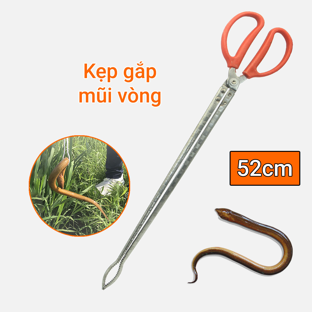 Kẹp gắp đồ vật hình kéo mũi vòng
