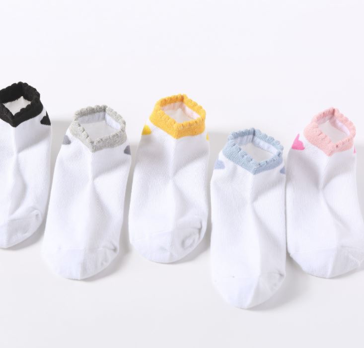 Set 10 Đôi Tất Vớ Nữ Phối Tim Cổ Bèo