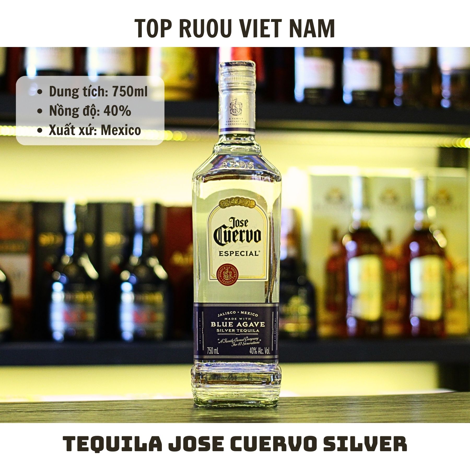 [Top Rượu VN] Tequila Jose Cuervo 700ml [Chính Hãng]
