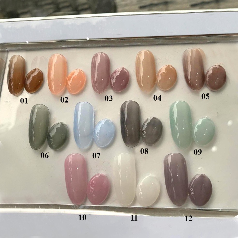 {CJ Nails Store} Set Sơn gel thạch 12 màu, Gel thạch bobo