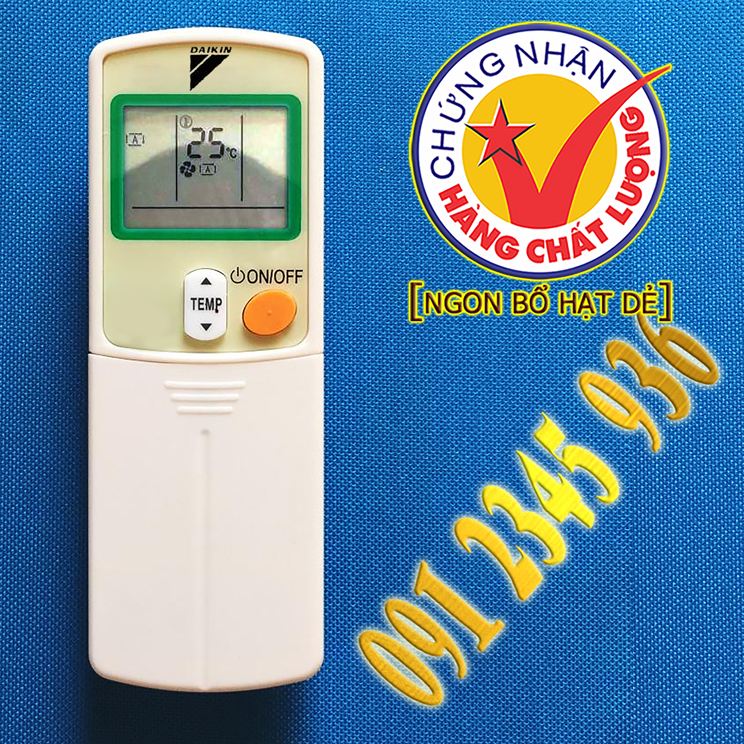 Điều khiển DAIKIN [HÀNG ĐẸP] cho điều hòa 1 chiều. (Mẫu số 1)